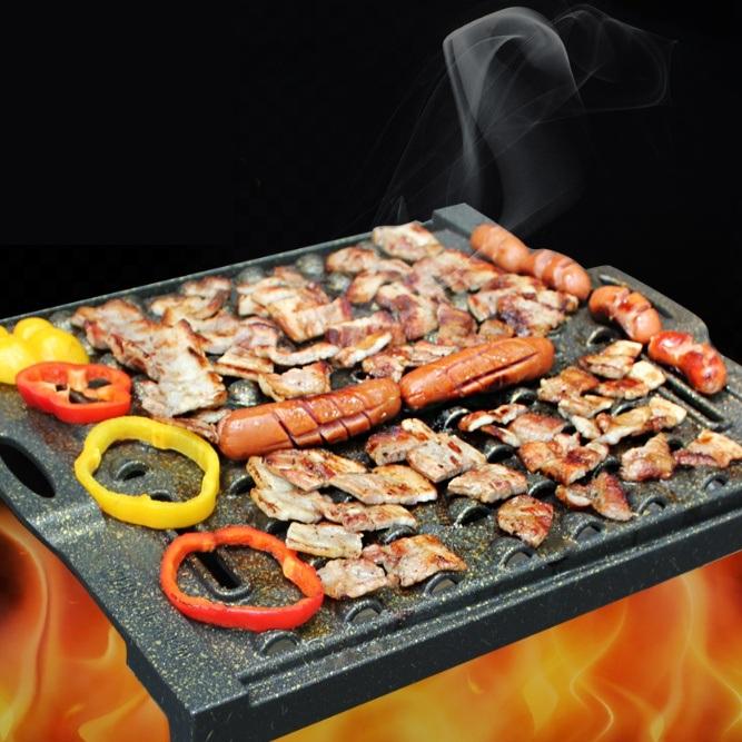 BBQ그릴 사각석쇠 바베큐불판 숯불구이화로 세트