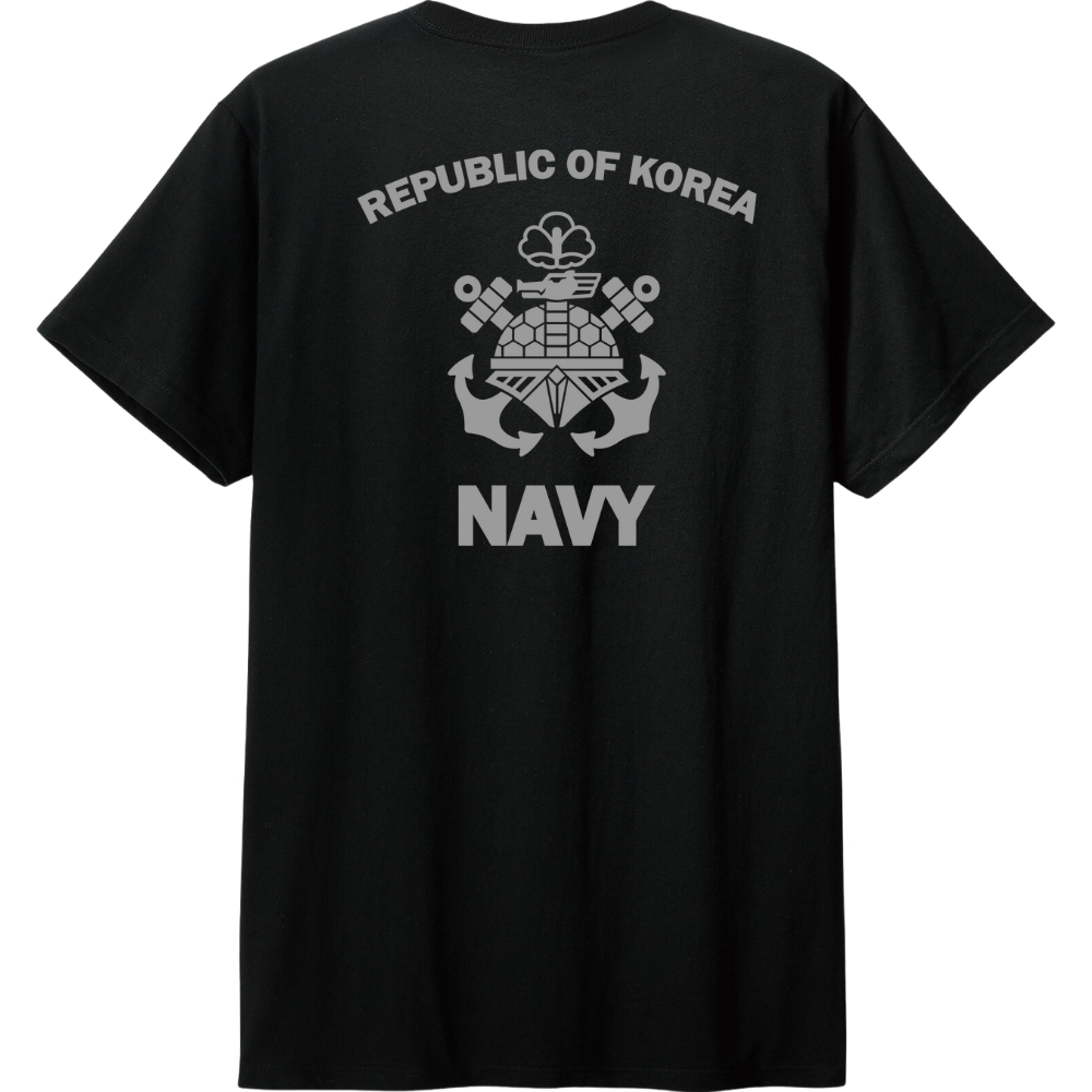 해군 NAVY 거북선 면 반팔 티셔츠 - 상세 이미지 3