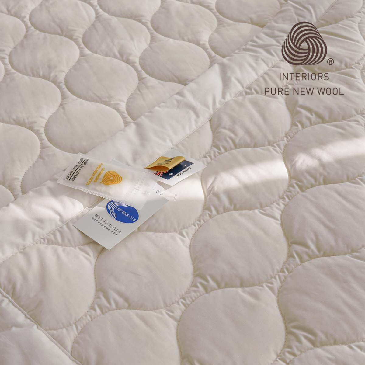 호주산 프리미엄 순면 양모패드 사계절 침대패드 Q