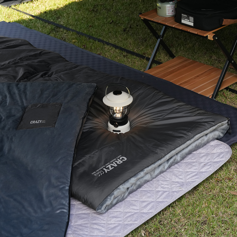 스노우라인 소프트웜1000(크레이지) 삼계절용 사각침낭 극세사 캠핑침낭