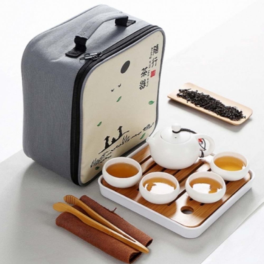 휴대용 전통다기세트 차도구세트 녹차 보이차 4인 명절선물