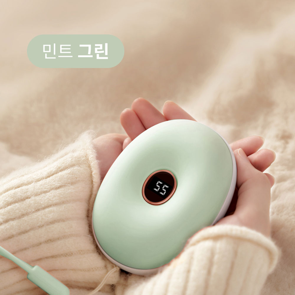 모찌 도넛 보조배터리 충전식 휴대용 전기 전자 핫팩 손난로 - 상세 이미지 3