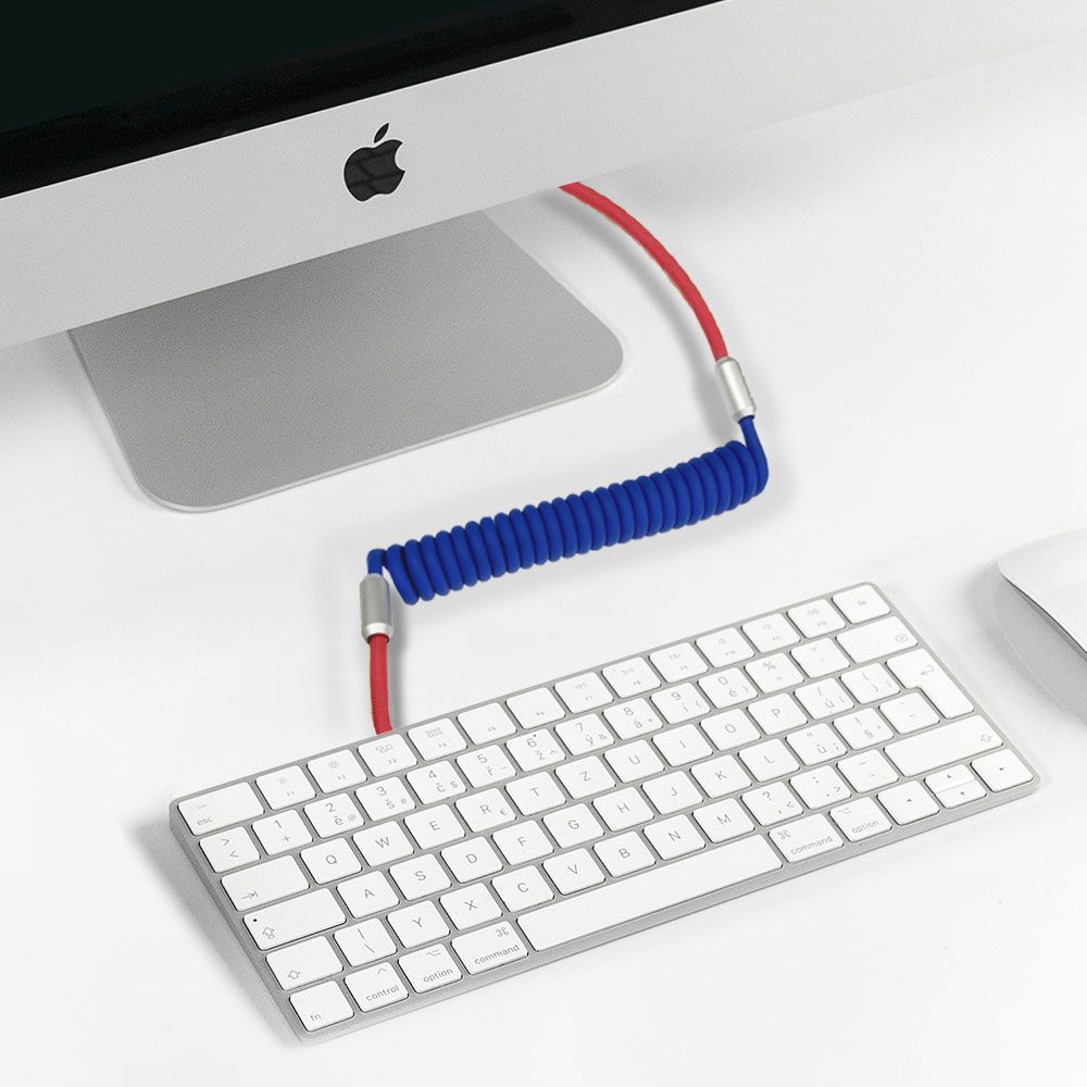 항공 케이블 스프링젠더  코일 C to C타입 고속충전 케이블 아이폰15 16 갤럭시 패드 호환