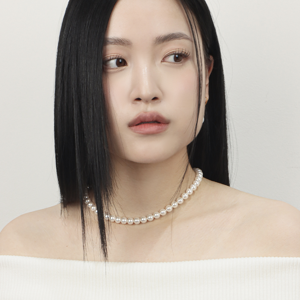 스와로브스키진주목걸이 925실버 화이트 진주 목걸이 - 상세 이미지 4