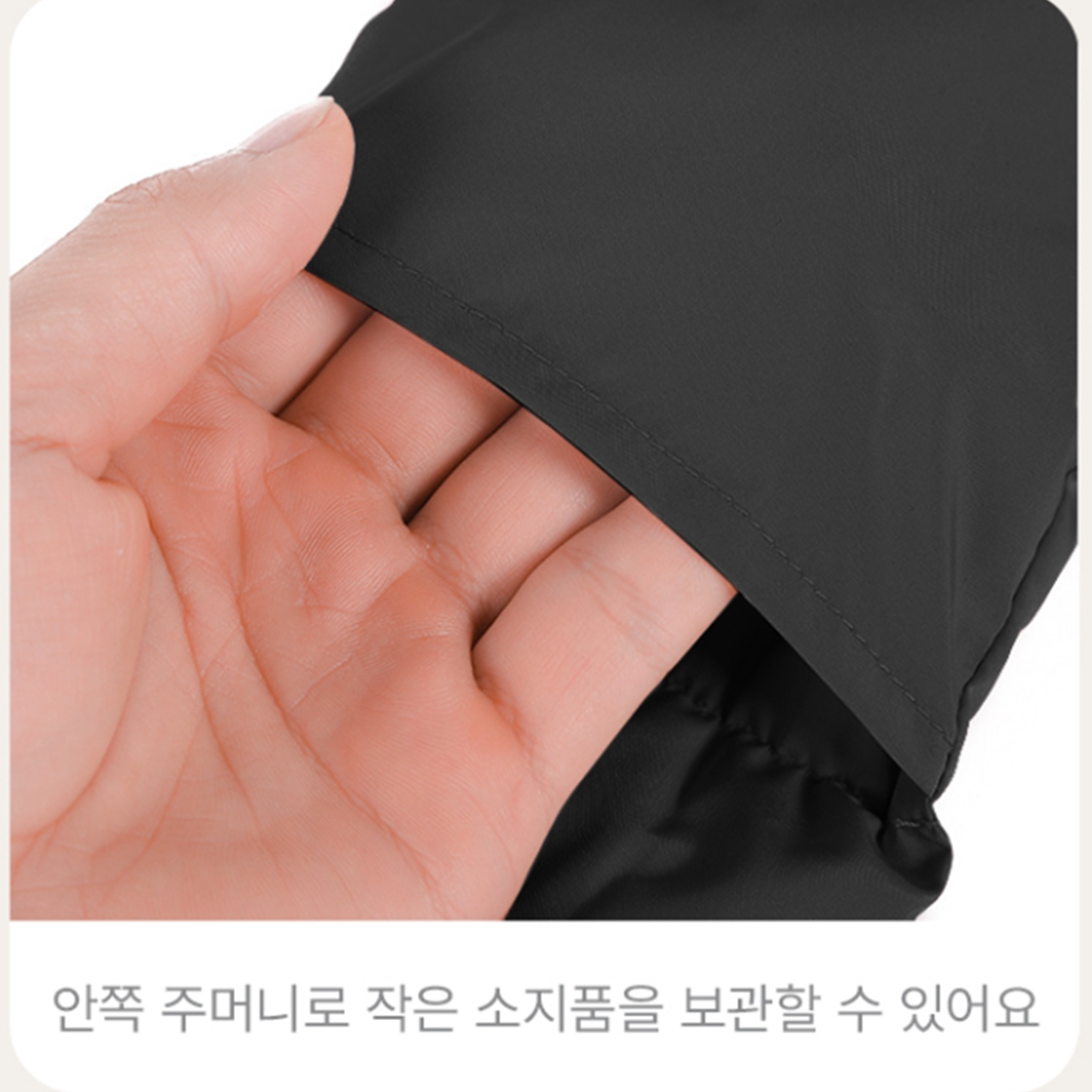 여성패딩목도리 남성숏머플러 경량목도리 겨울 단색 베이지 - 상세 이미지 5