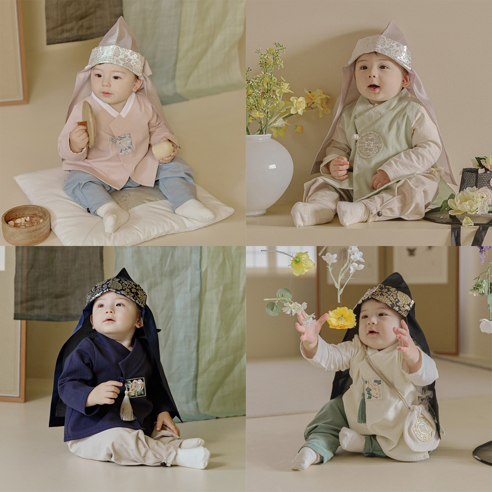 남자아기한복 남아 아기 개량한복 영아 돌전 4개월 6개월 8개월 9개월 설빔 슈트 조끼