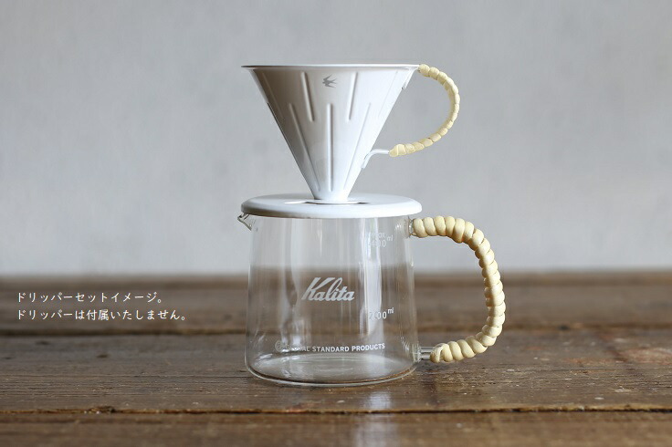 칼리타 Kalita 라탄 손잡이 커피서버 내열유리 유리컵 400ml - 상세 이미지 2