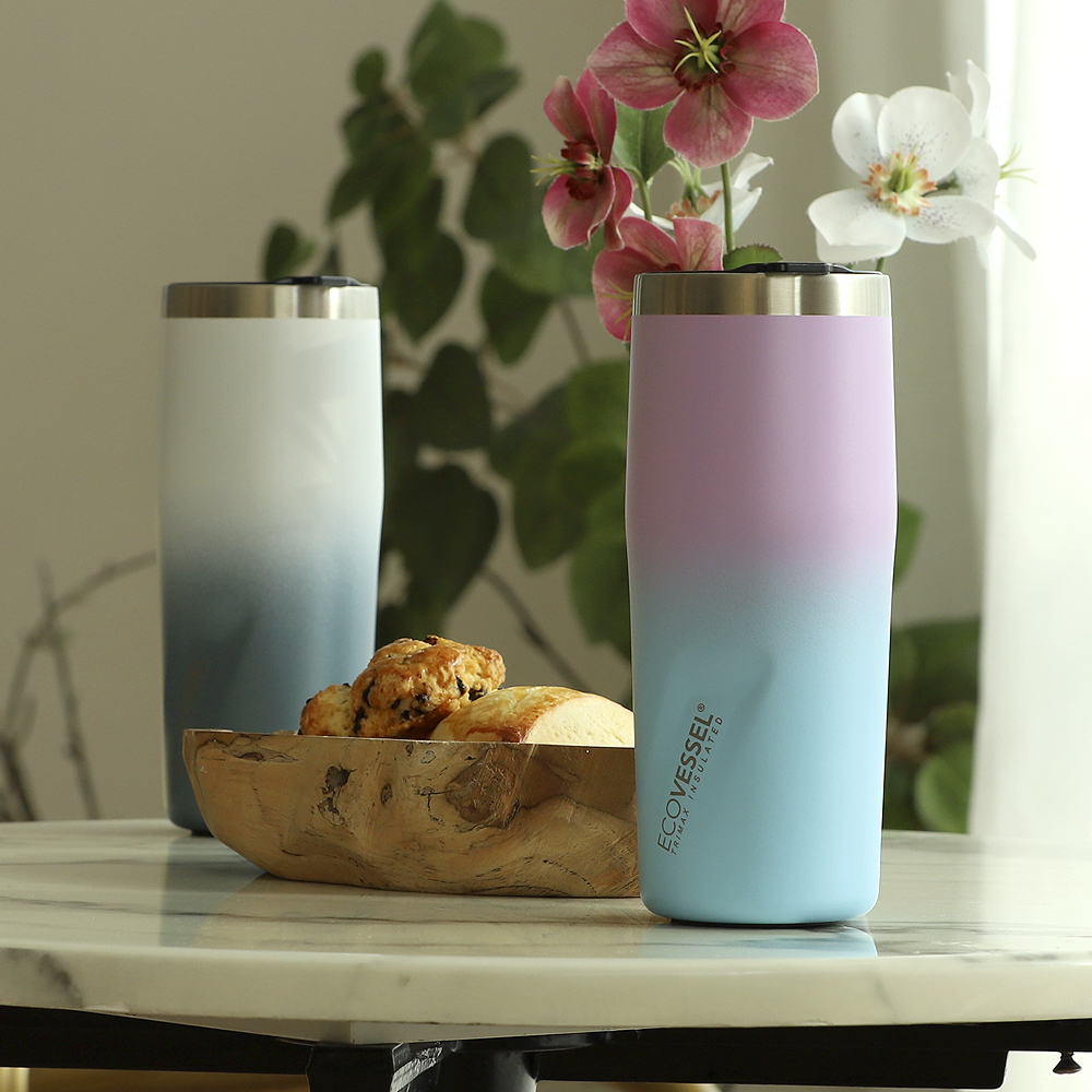 에코베슬 텀블러 스텐 빨대 세트 메트로+다회용 리유저블 스트로우 세척솔 포함 590ml - 상세 이미지 4