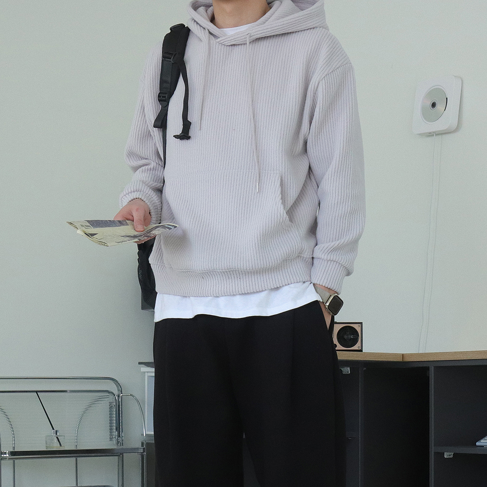남자 니트후드 빅사이즈 오버핏 골지 기모 남자 니트