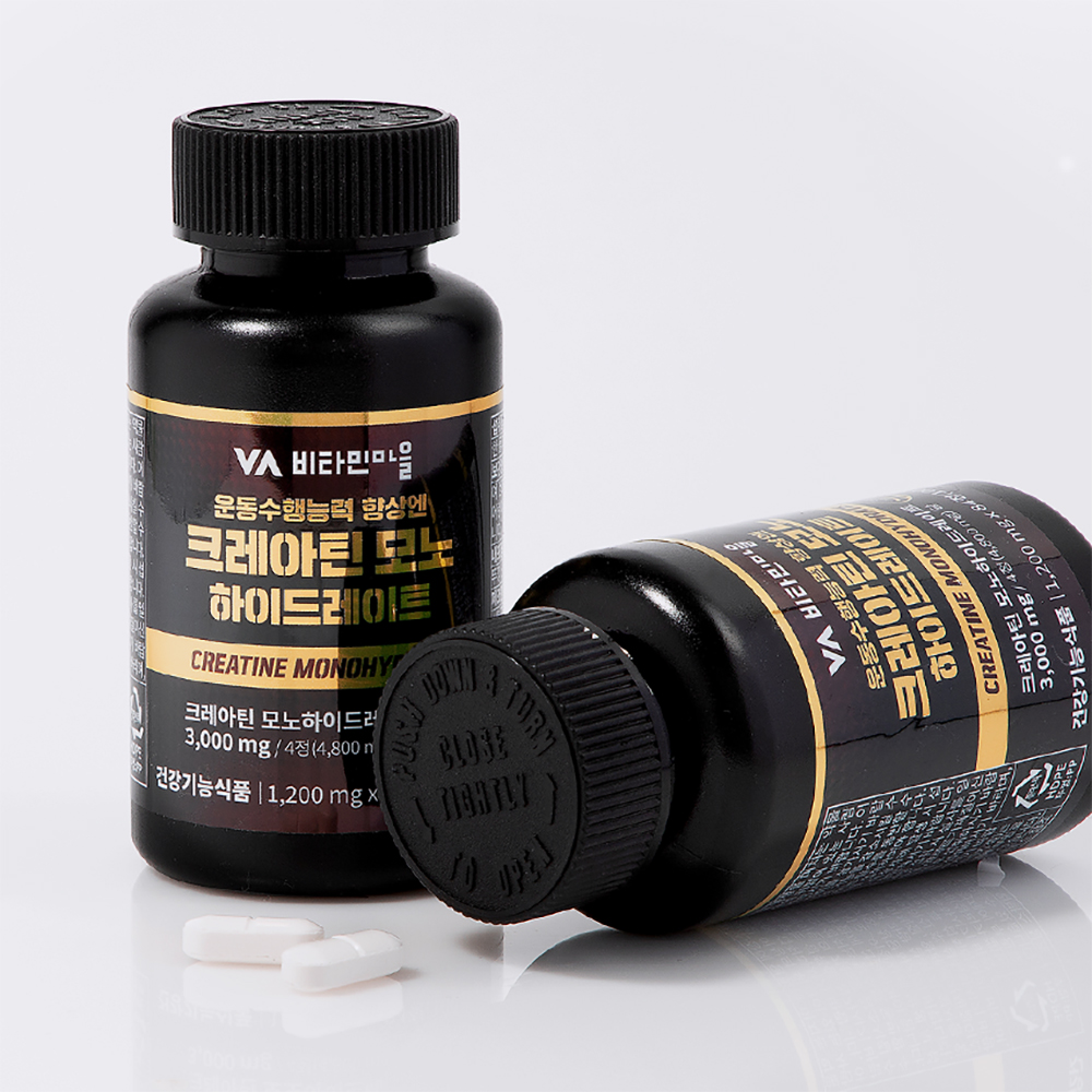 비타민마을 운동수행능력 향상엔 크레아틴 모노하이드레이트 1일 3000mg 84정 단백질보충제 X 1병 - 상세 이미지 5