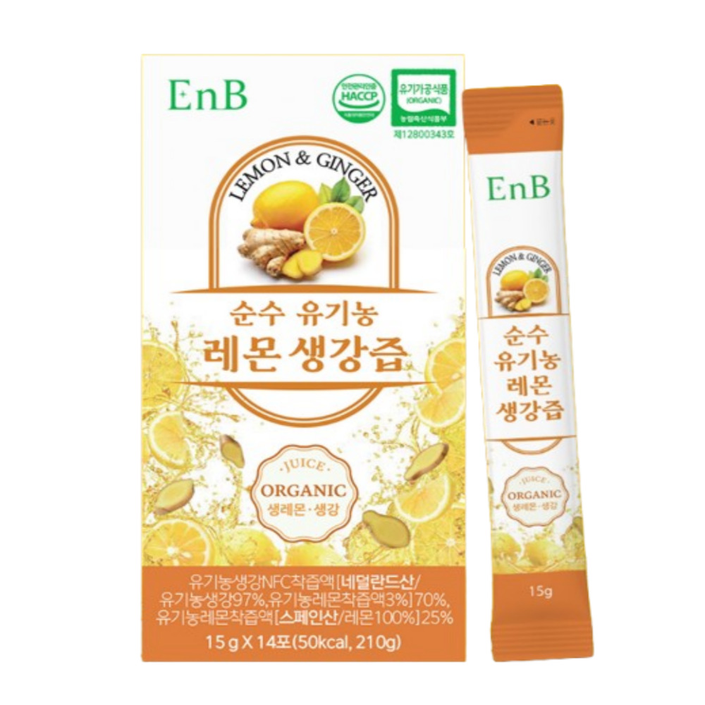 순수 유기농 레몬 생강즙 NFC착즙액 스틱 15g x14포 - 상세 이미지 2