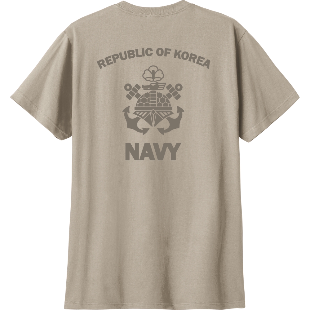 해군 NAVY 거북선 면 반팔 티셔츠 - 상세 이미지 5