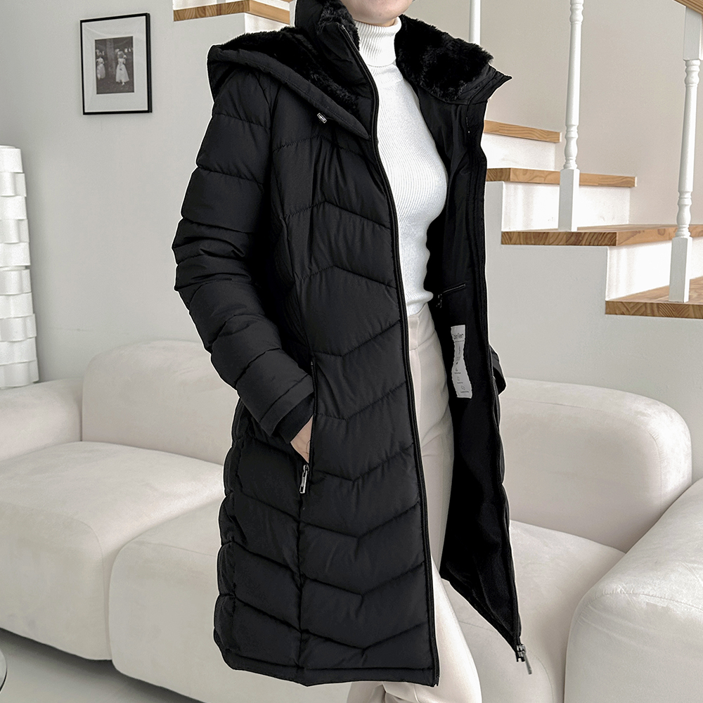 캘빈클라인 CK 퍼포먼스 여성 패딩 후드 점퍼