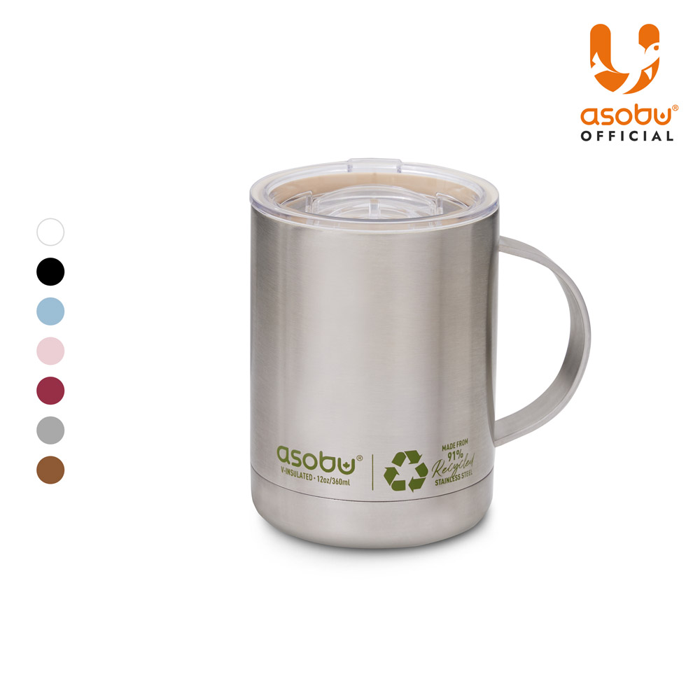 아소부 스테인레스 보온보냉 세라믹 얼티밋 머그컵 360ml, 리사이클 - 상세 이미지 2