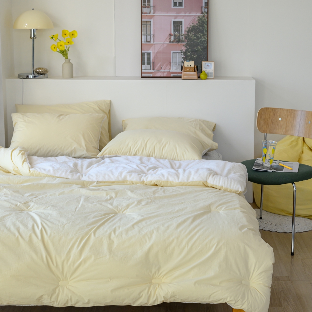 겨울 극세사 이불 두꺼운 호텔식 순면 양면 차렵이불 SS