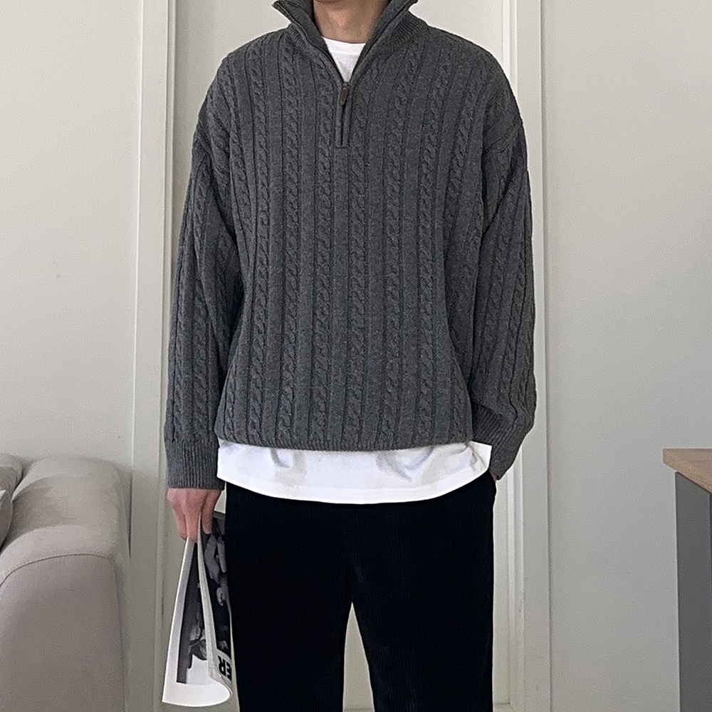 케이블 니트 스웨터 2