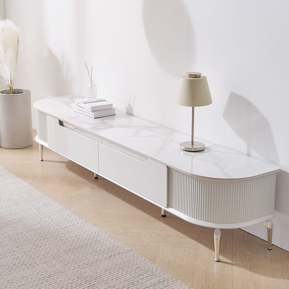 보루네오 마르체 몽스 라운드 세라믹 템바보드 거실장 2000 BVD014C