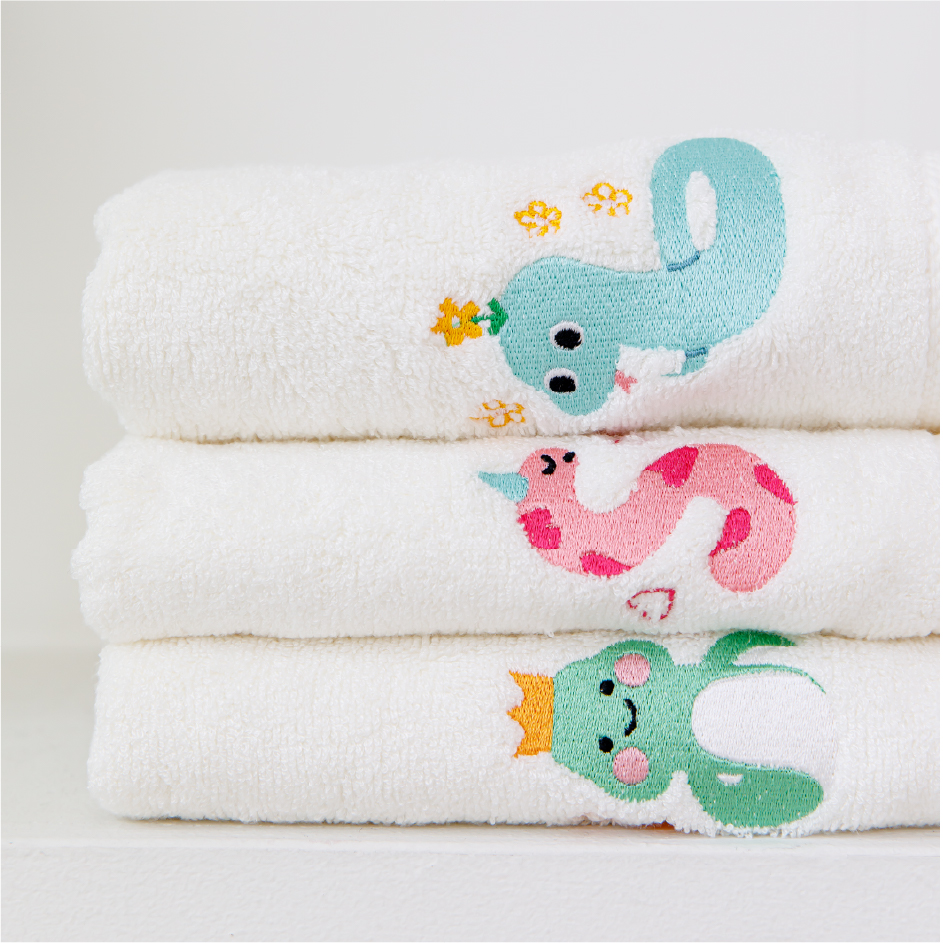 라라앤모어 임신 출산 축하선물세트 신생아 아기 푸른뱀띠자수 밤부타올 3종 SET