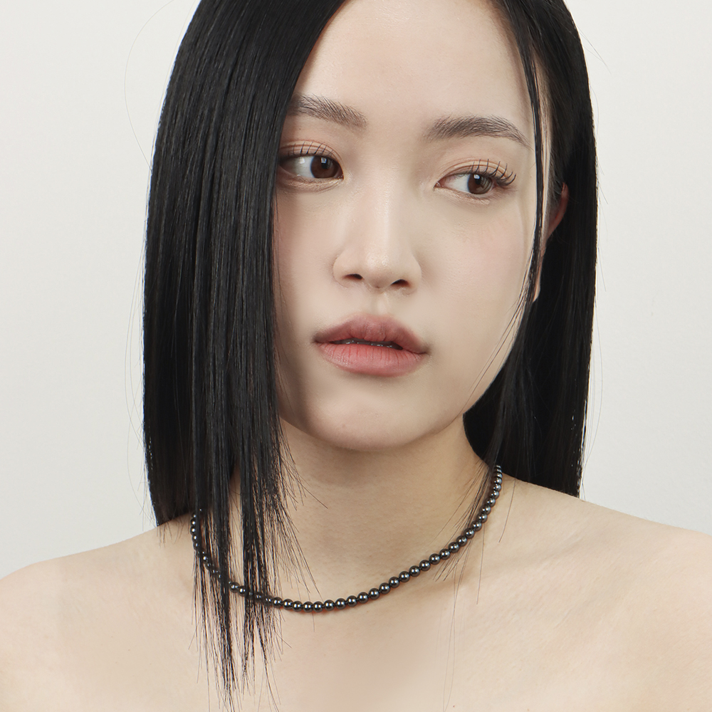 스와로브스키진주목걸이 925실버 화이트 크림 그레이 흑진주 목걸이 - 상세 이미지 4
