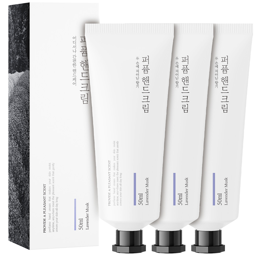 살림백서 퍼퓸 핸드크림 고보습 향좋은 향기좋은 미니 핸드로션 라벤더머스크, 50ml, 3개 - 상품 이미지