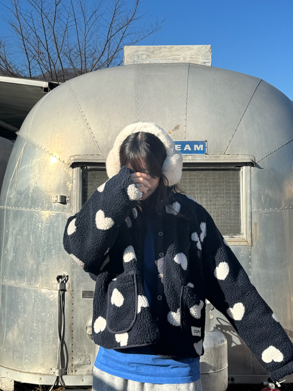폴더블 에코퍼 귀마개 밍크 방한 귀도리 상세 이미지 16