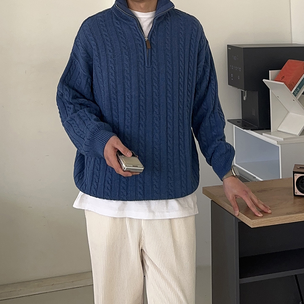 케이블 니트 스웨터 5