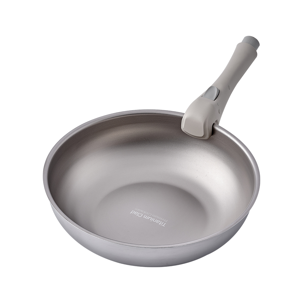 클래딘 리얼 티타늄 하이엔드 캠핑 IH 통5중 웍팬 26cm 유리뚜껑 멀티핸들 실리콘노브