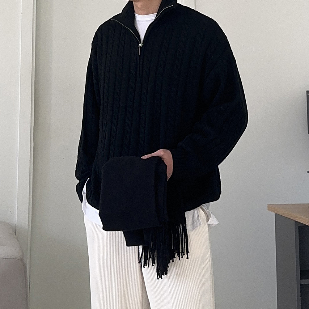 케이블 니트 스웨터 3