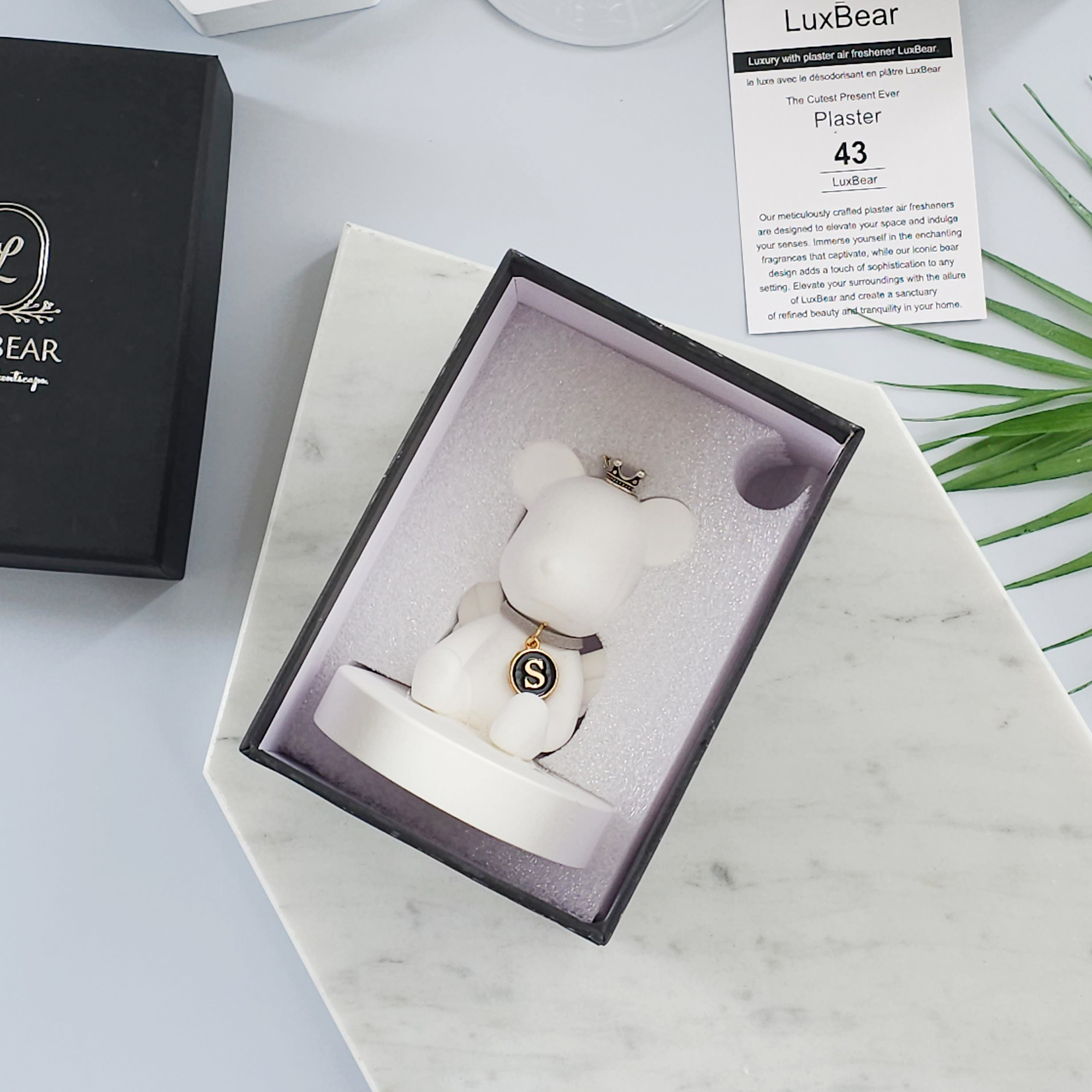 석고방향제 화이트 럭스 베어브릭 인테리어소품 집들이선물