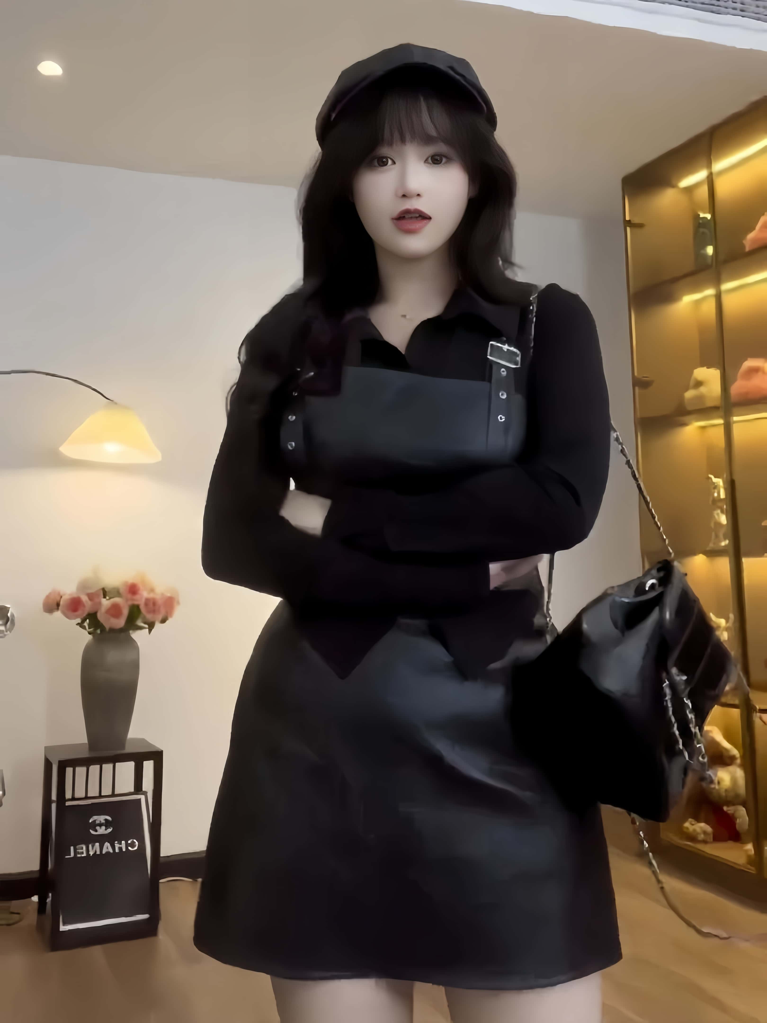 마이야르 슬림핏 레이어드 셔츠 가죽 원피스 투피스 - 상세 이미지 5