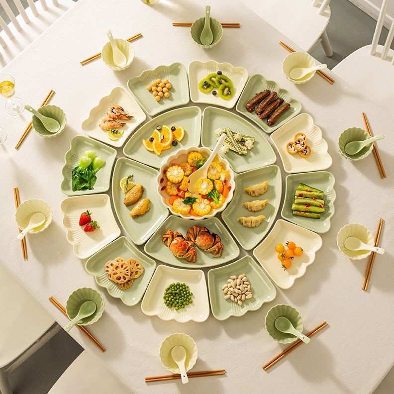 귀여운 도자기 접시 세트 홈파티 접시 집들이 접시 명절 식기세트