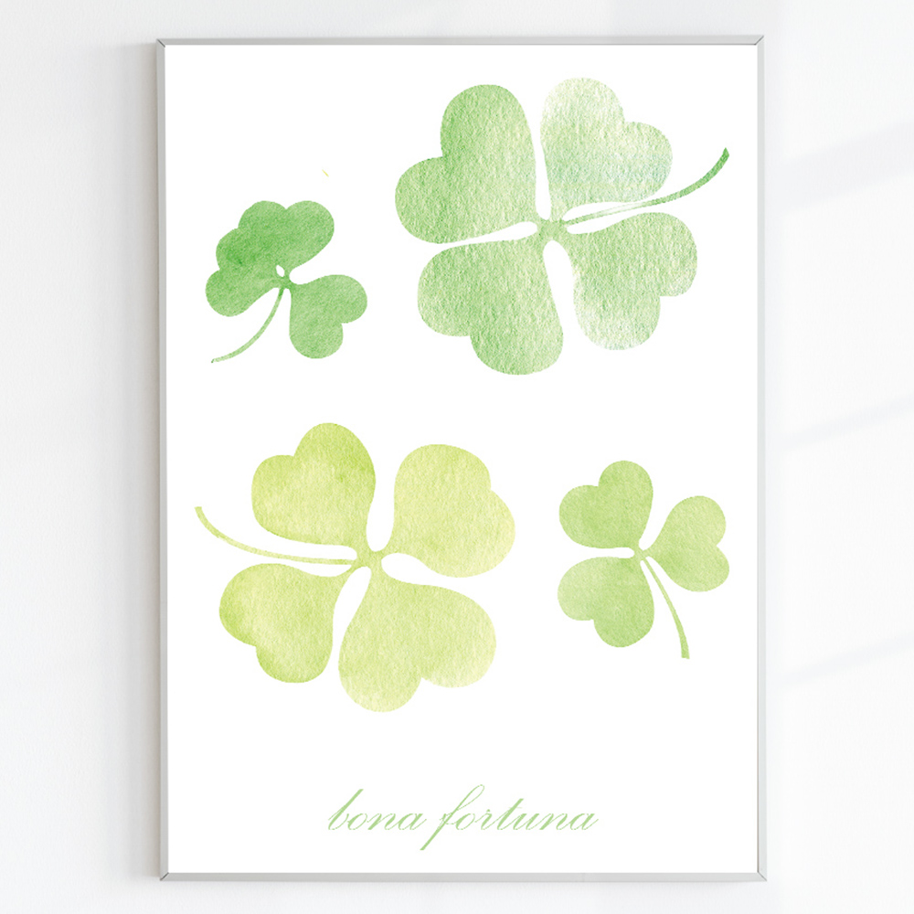 인테리어 그림 거실 액자 접착 포스터 행운곰 부적 A2