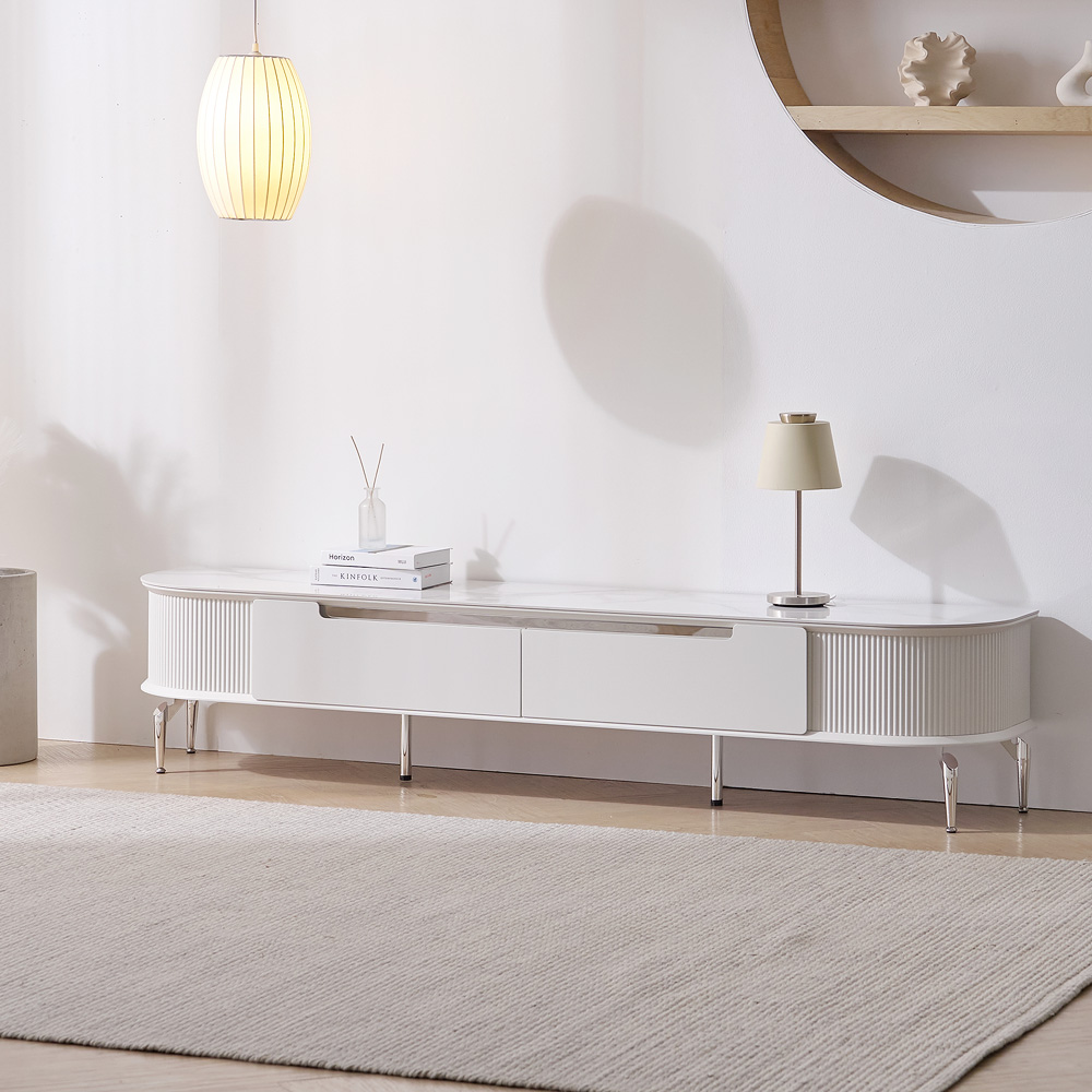 보루네오 마르체 몽스 라운드 세라믹 템바보드 거실장 2000 BVD014C