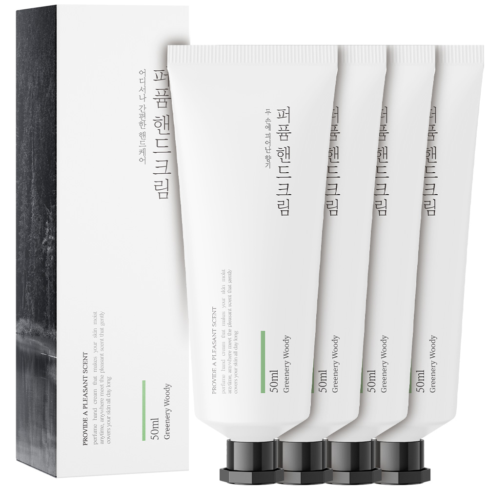 살림백서 퍼퓸 핸드크림 고보습 향좋은 향기좋은 미니 핸드로션 그리너리우드, 50ml, 4개 - 상품 이미지