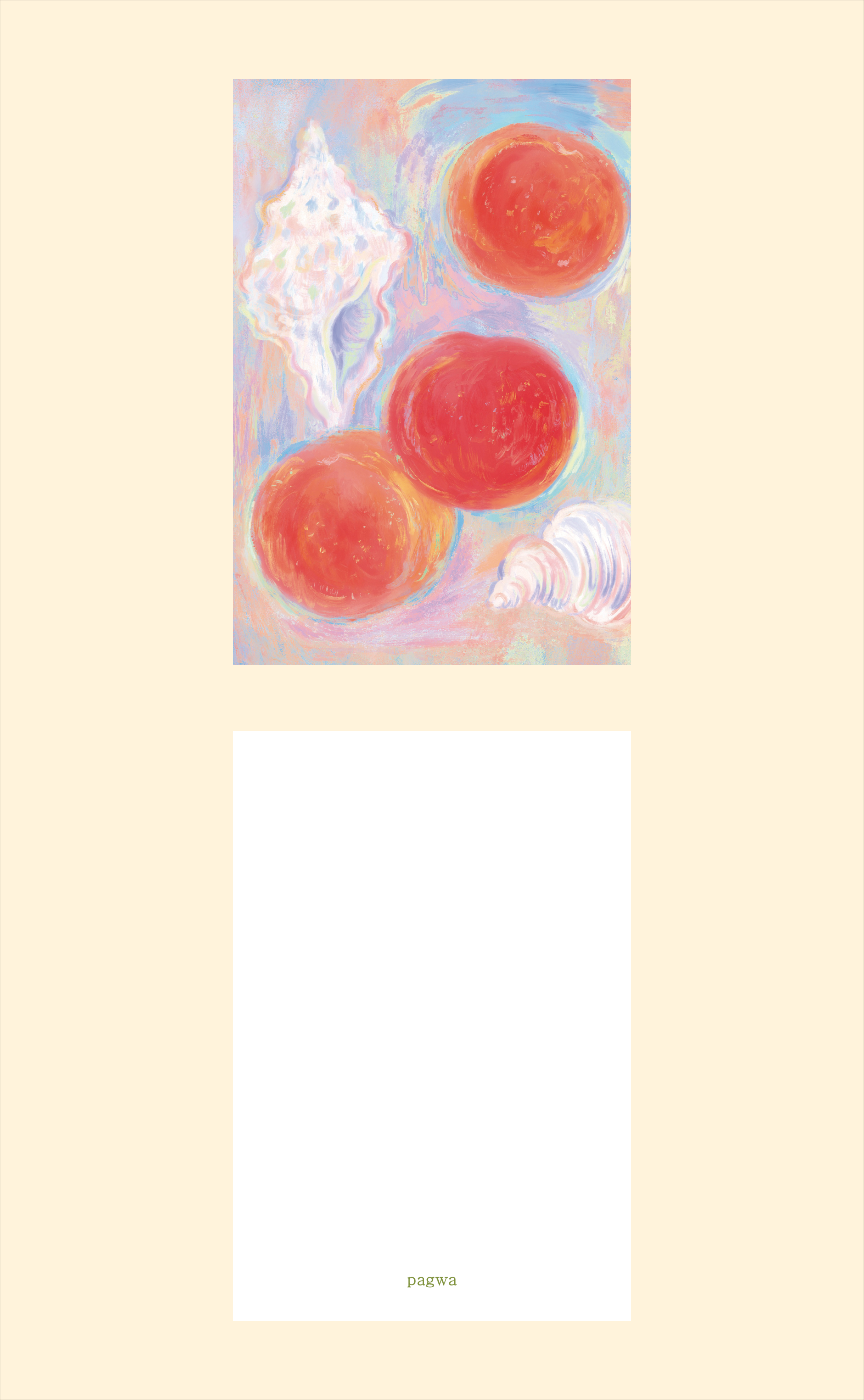 엽서 - 흰 소라와 복숭아 상세 이미지 3