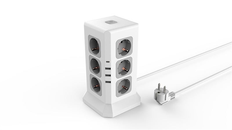 올인원 USB 멀티타워 콘센트 화이트 - 상품 이미지