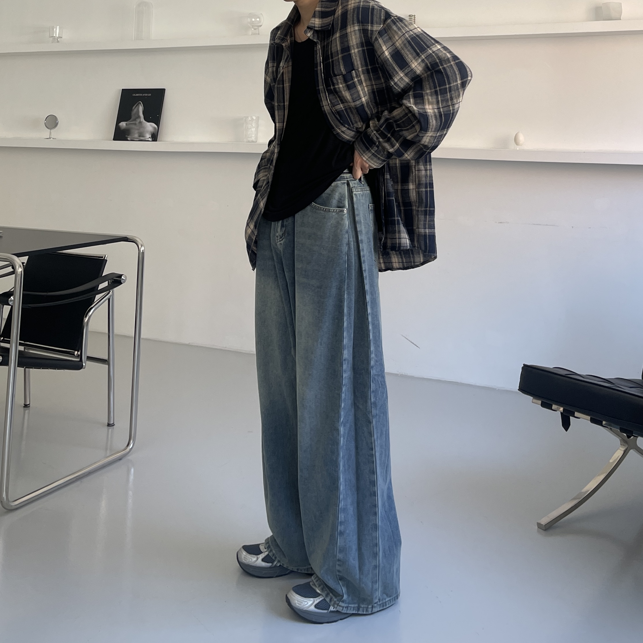 남자연청바지 통청바지 남자흑청바지 이미지 7