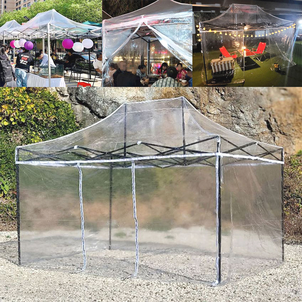 투명 포차 천막세트 일체형 방풍 지붕 방수 온실 바람막이세트