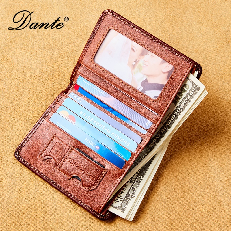 Dante 고급 소가죽 반지갑 남성 빈티지 지갑 - 상세 이미지 3