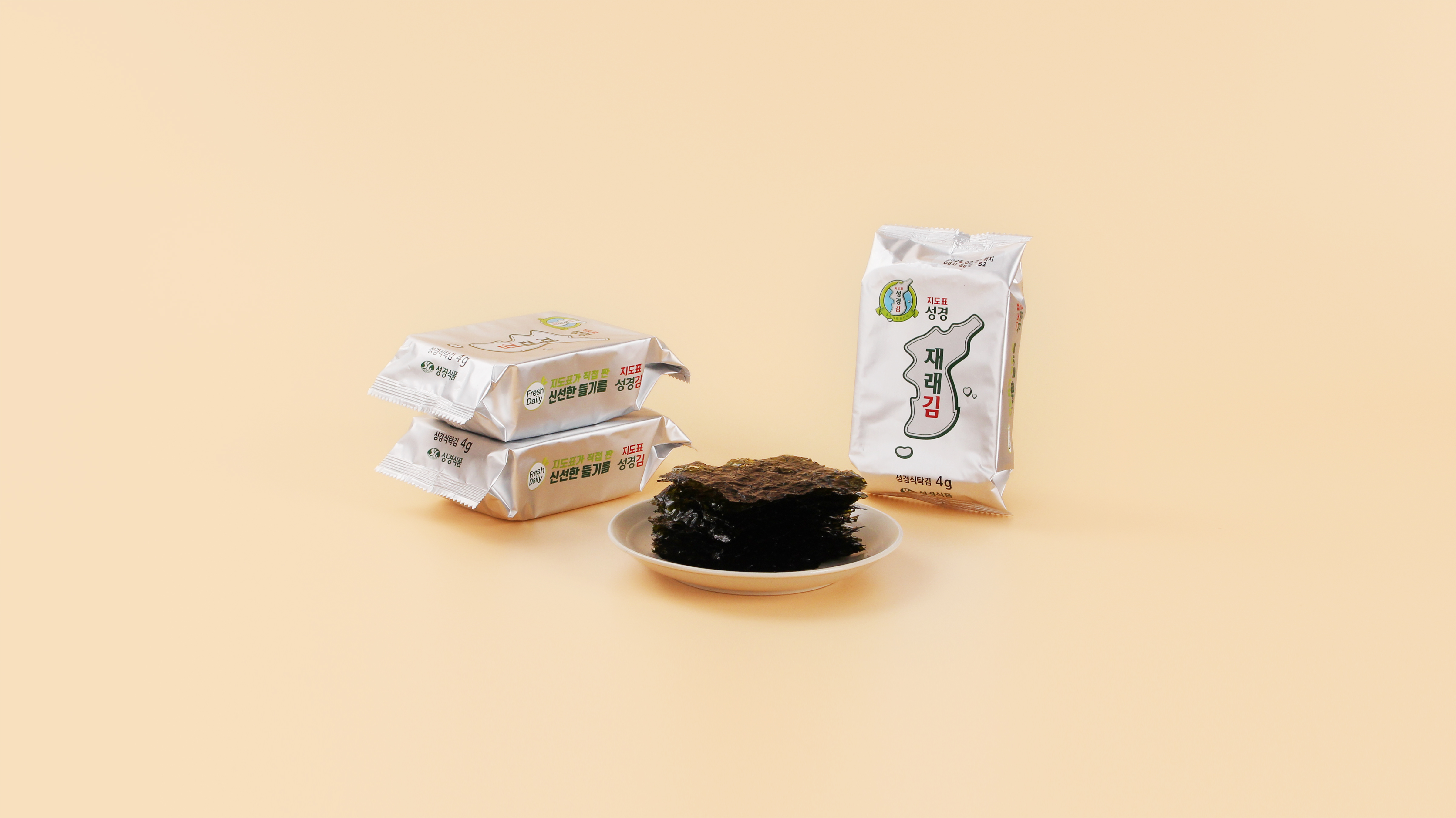 [성경김본사] 재래 도시락김 4g 12봉 x 4개 총 48봉 - 식탁김, 재래김