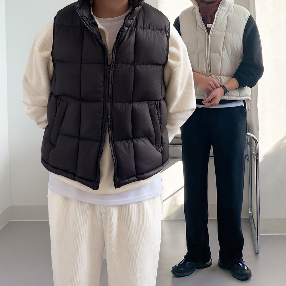 1+1 남성경량패딩조끼 러닝패딩조끼 - 상세 이미지 5