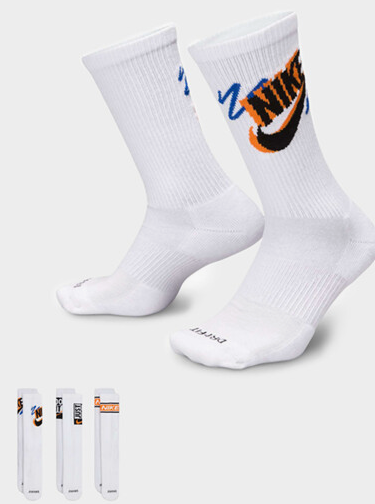 국내매장판 나이키 에브리데이 SPORT 크루 삭스 3켤레 HJ9339-901