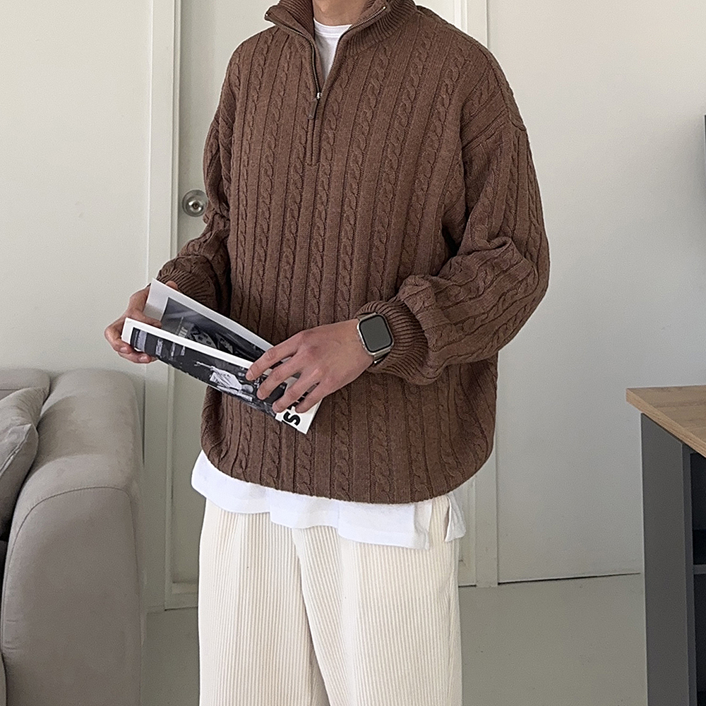 케이블 니트 스웨터 4