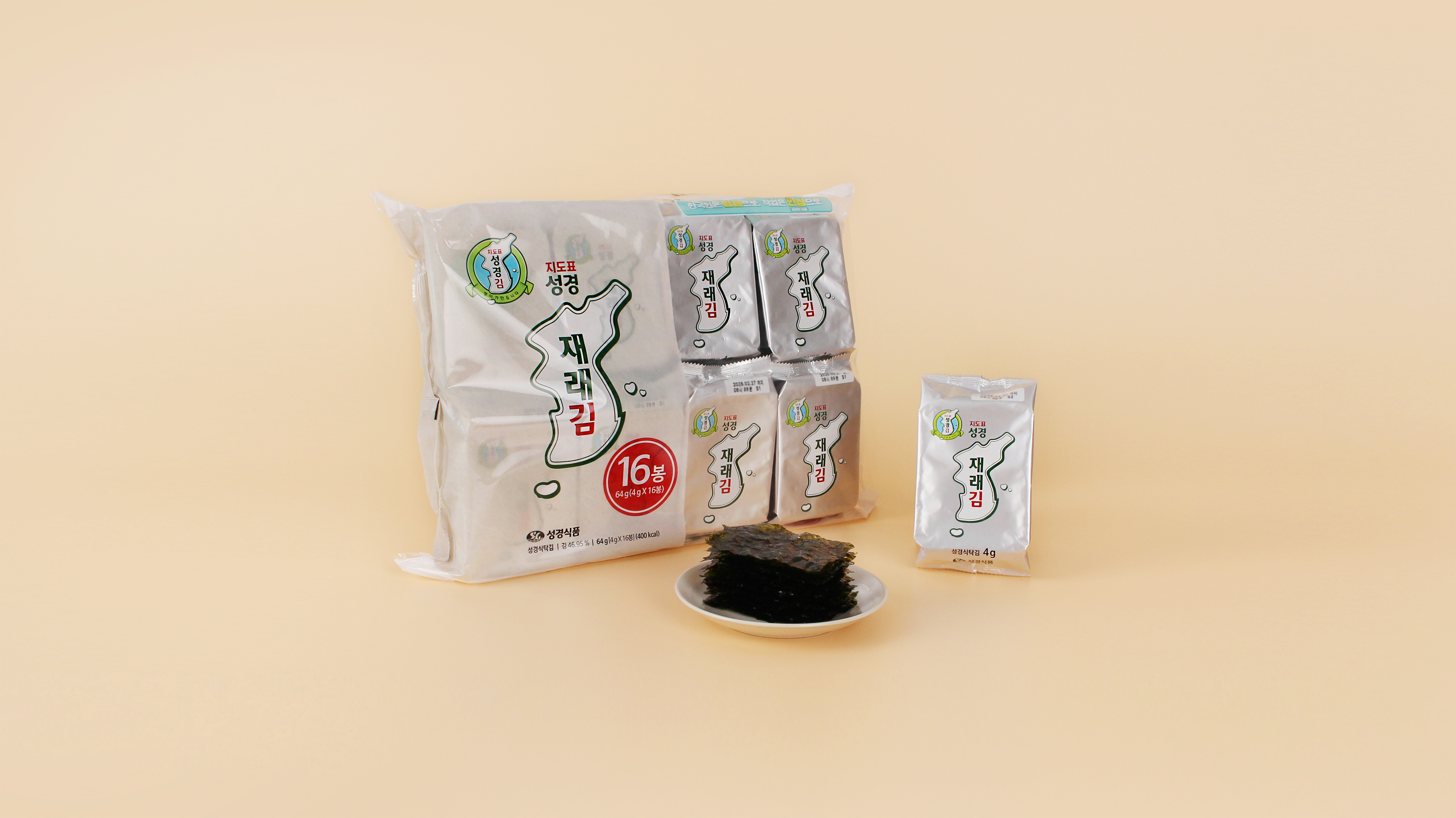 [성경김본사] 재래 도시락김 4g x 16봉 64g, 8개 - 상세 이미지 3