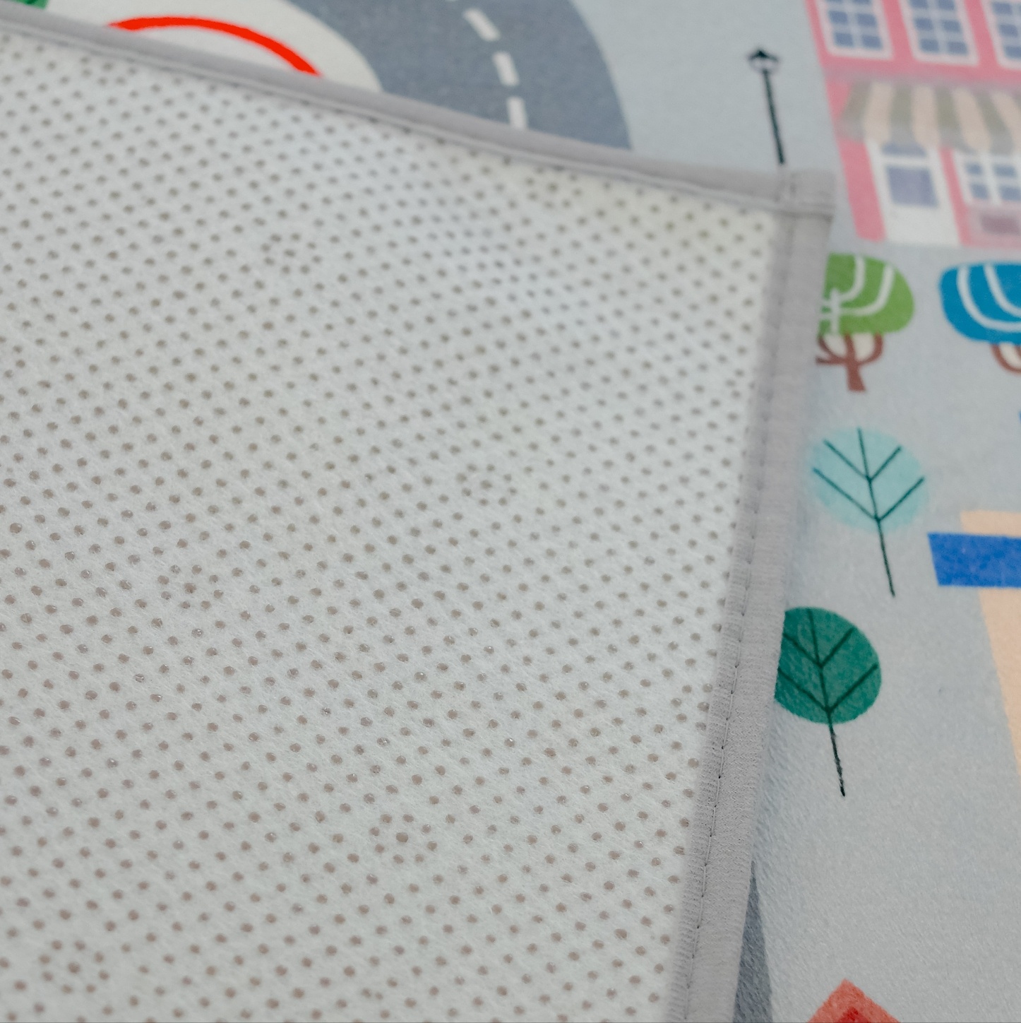 키즈러그 유아 우리동네여행 어린이 놀이 보온 자동차 도로매트 먼지없는 워셔블 우리마을러그