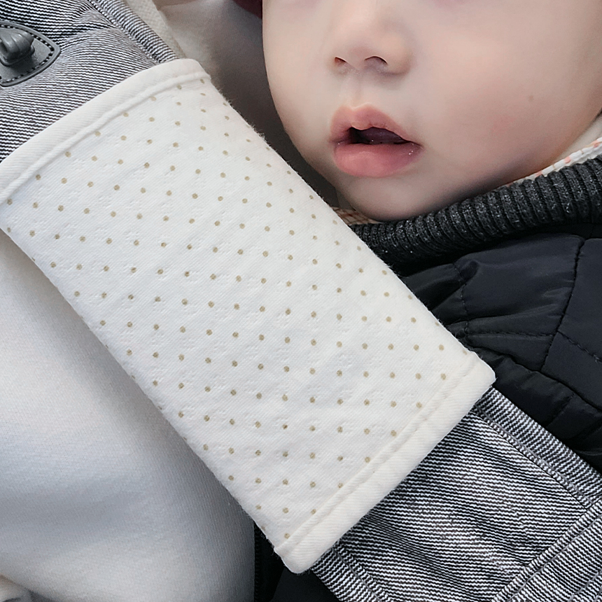 아기띠침받이 에르고 호환 침패드 카시트 안전벨트 커버 아이보리침받이