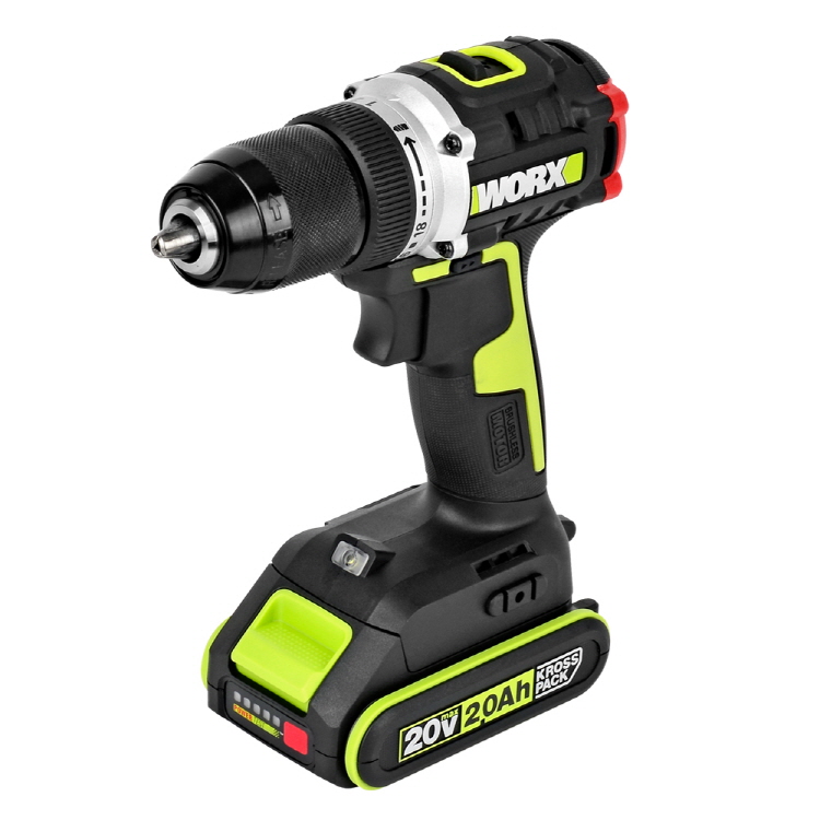 웍스 충전 드릴 드라이버 전동 20V 2.0Ah 배터리1개 BL WU182.1