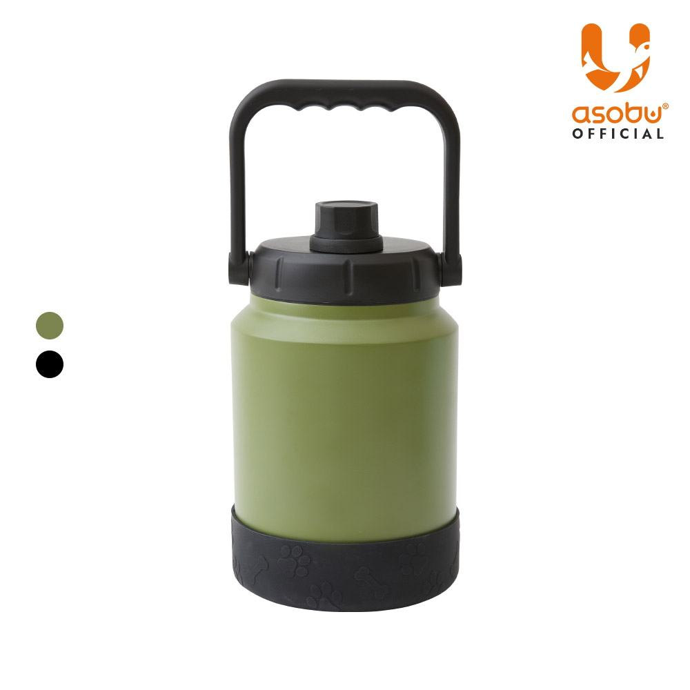 캐나다 아소부 스테인레스 보온 보냉 캠핑 아웃도어 마이티 워터저그 2L, 카키