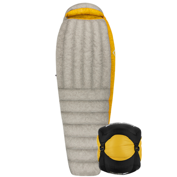 씨투써밋 스파크 -8도 캠핑 침낭 백패킹 850필파워 경량 롱, 옐로우