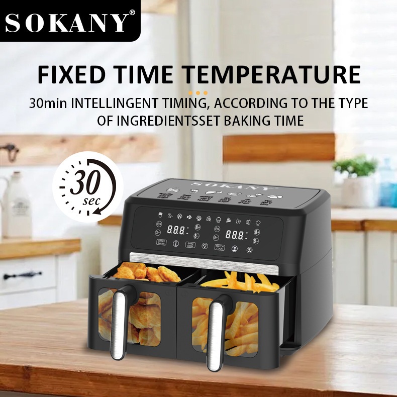 듀얼 팟 터치스크린 에어프라이어 가정용 11L